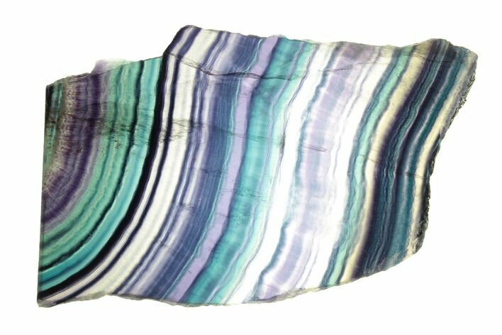 Colorful, Polished Rainbow Fluorite Slab #264627